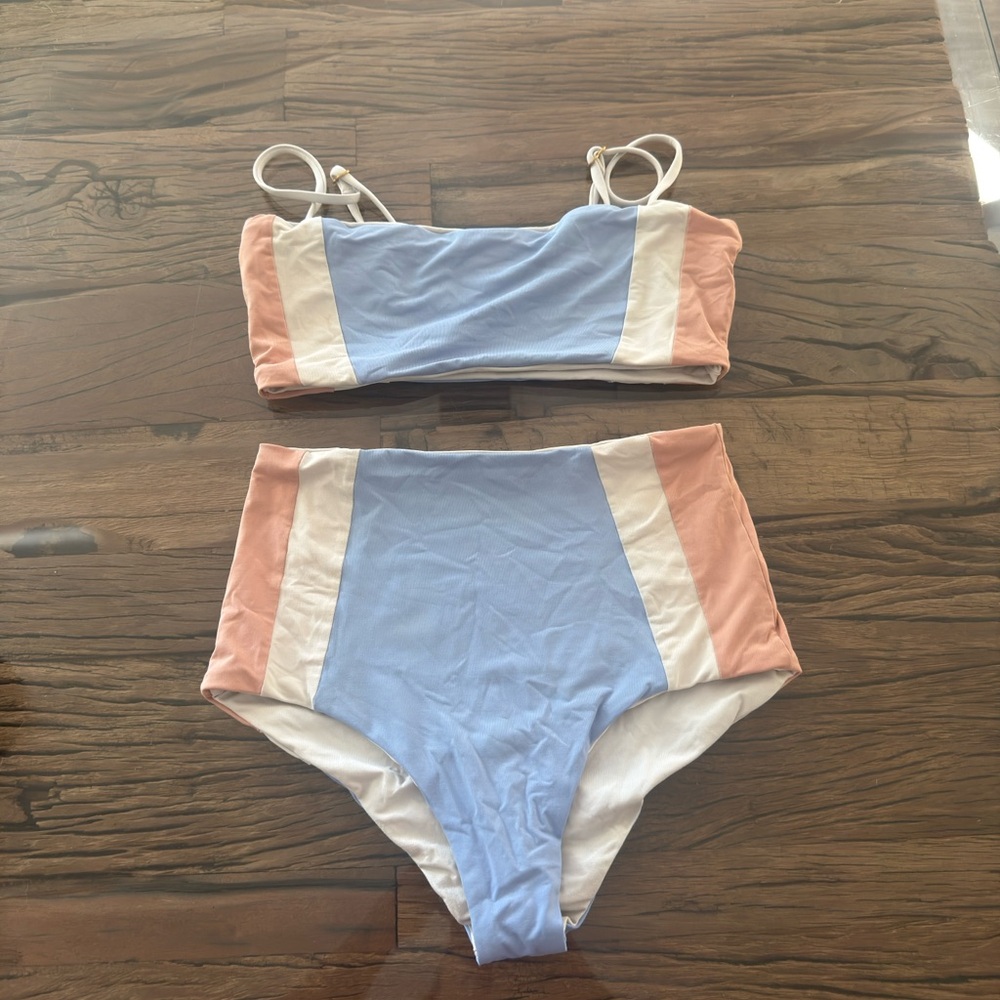 L SpaceColorblock Bikini Set